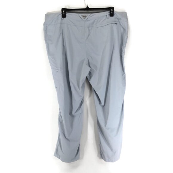 Columbia PFG Aruba Roll Up Pant Women's Plus Size 24W Gray Outdoor Fishing Trail - Picture 4 of 11